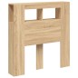 vidaXL Cabecero LED madera ingeniería roble Sonoma 100x18,5x103,5 cm