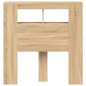 vidaXL Cabecero LED madera ingeniería roble Sonoma 100x18,5x103,5 cm