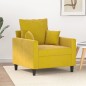 vidaXL Sillón de terciopelo amarillo 60 cm