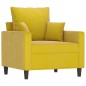 vidaXL Sillón de terciopelo amarillo 60 cm