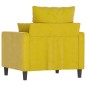 vidaXL Sillón de terciopelo amarillo 60 cm