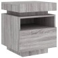 vidaXL Mesitas de noche con luces LED 2 uds gris Sonoma 40x39x48,5 cm