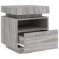 vidaXL Mesitas de noche con luces LED 2 uds gris Sonoma 40x39x48,5 cm