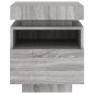 vidaXL Mesitas de noche con luces LED 2 uds gris Sonoma 40x39x48,5 cm