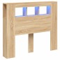 vidaXL Cabecero LED madera ingeniería roble Sonoma 120x18,5x103,5 cm vidaXL Cabecero LED madera ingeniería roble Sonoma 120x18,5x103,5 cm