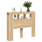 vidaXL Cabecero LED madera ingeniería roble Sonoma 120x18,5x103,5 cm vidaXL Cabecero LED madera ingeniería roble Sonoma 120x18,5x103,5 cm