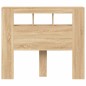vidaXL Cabecero LED madera ingeniería roble Sonoma 120x18,5x103,5 cm vidaXL Cabecero LED madera ingeniería roble Sonoma 120x18,5x103,5 cm