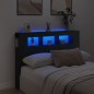 vidaXL Cabecero con LED madera de ingeniería negro 140x18,5x103,5 cm vidaXL Cabecero con LED madera de ingeniería negro 140x18,5x103,5 cm