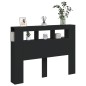 vidaXL Cabecero con LED madera de ingeniería negro 140x18,5x103,5 cm vidaXL Cabecero con LED madera de ingeniería negro 140x18,5x103,5 cm