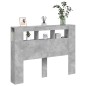 vidaXL Cabecero LED madera ingeniería gris hormigón 140x18,5x103,5 cm