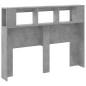 vidaXL Cabecero LED madera ingeniería gris hormigón 140x18,5x103,5 cm