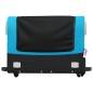 vidaXL Remolque para bicicleta hierro negro y azul 45 kg