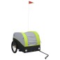 vidaXL Remolque para bicicleta hierro negro y verde 45 kg vidaXL Remolque para bicicleta hierro negro y verde 45 kg