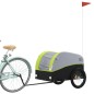vidaXL Remolque para bicicleta hierro negro y verde 45 kg vidaXL Remolque para bicicleta hierro negro y verde 45 kg