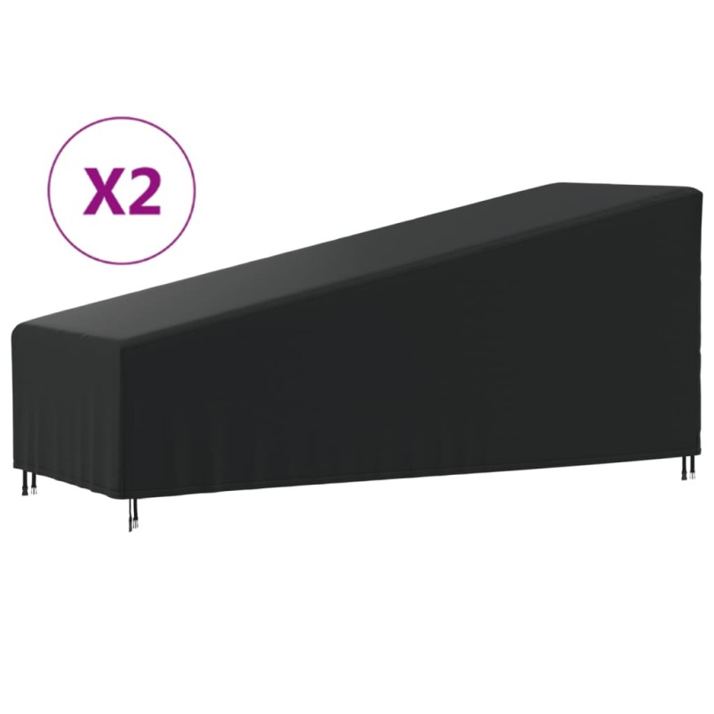 vidaXL Cubiertas para tumbonas 2 uds tela Oxford 420D 195x76x40/80 cm vidaXL Cubiertas para tumbonas 2 uds tela Oxford 420D 195x76x40/80 cm