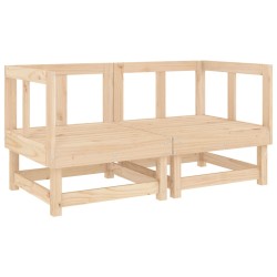 vidaXL Sofás de esquina de jardín 2 uds madera maciza de pino