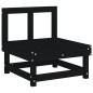 vidaXL Juego de muebles de jardín 3 pzas madera maciza de pino negro