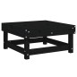vidaXL Juego de muebles de jardín 3 pzas madera maciza de pino negro