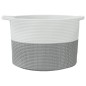 vidaXL Cesta para ropa sucia algodón gris y blanco Ø55x36 cm vidaXL Cesta para ropa sucia algodón gris y blanco Ø55x36 cm
