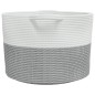 vidaXL Cesta para ropa sucia algodón gris y blanco Ø55x36 cm vidaXL Cesta para ropa sucia algodón gris y blanco Ø55x36 cm
