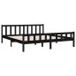 vidaXL Estructura de cama de madera maciza negro 200x200 cm vidaXL Estructura de cama de madera maciza negro 200x200 cm