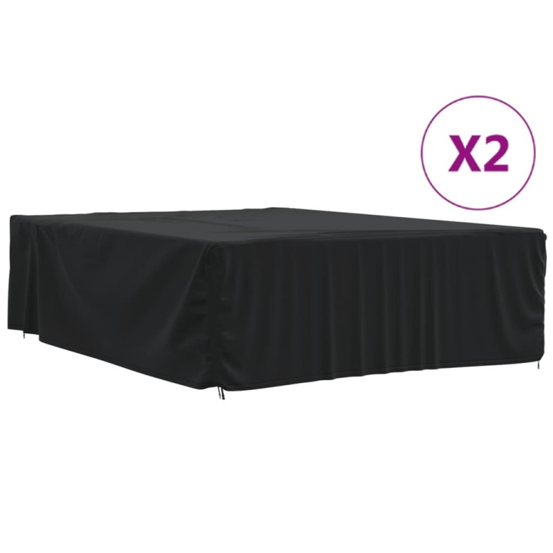 vidaXL Cubiertas muebles jardín 2 uds tela Oxford 420D 350x260x90 cm vidaXL Cubiertas muebles jardín 2 uds tela Oxford 420D 350x260x90 cm
