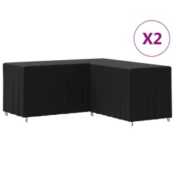 vidaXL Cubiertas de sofá forma L 2 uds tela Oxford 420D 215x215x80 cm