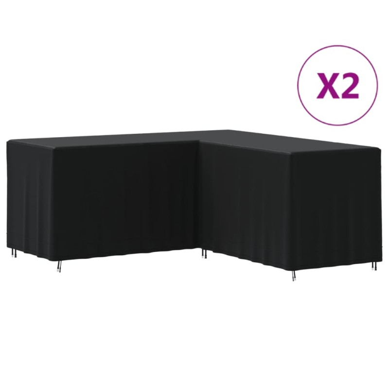 vidaXL Cubiertas de sofá forma L 2 uds tela Oxford 420D 215x215x80 cm vidaXL Cubiertas de sofá forma L 2 uds tela Oxford 420D 215x215x80 cm