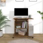 vidaXL Escritorio de madera contrachapada roble ahumado 80x50x75 cm vidaXL Escritorio de madera contrachapada roble ahumado 80x50x75 cm