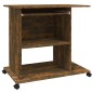 vidaXL Escritorio de madera contrachapada roble ahumado 80x50x75 cm vidaXL Escritorio de madera contrachapada roble ahumado 80x50x75 cm