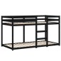 vidaXL Litera de madera maciza de pino negro 90x190 cm
