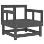 vidaXL Sillones de jardín 2 unidades madera maciza de pino gris vidaXL Sillones de jardín 2 unidades madera maciza de pino gris