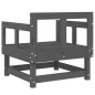 vidaXL Sillones de jardín 2 unidades madera maciza de pino gris vidaXL Sillones de jardín 2 unidades madera maciza de pino gris