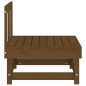 vidaXL Sofás centrales de jardín 2 uds madera maciza pino marrón miel