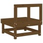 vidaXL Sofás centrales de jardín 2 uds madera maciza pino marrón miel