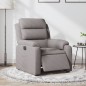 vidaXL Sillón reclinable eléctrico tela gris taupé