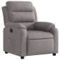 vidaXL Sillón reclinable eléctrico tela gris taupé