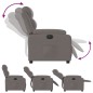 vidaXL Sillón reclinable eléctrico tela gris taupé