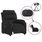 vidaXL Sillón reclinable de masaje eléctrico tela negro vidaXL Sillón reclinable de masaje eléctrico tela negro