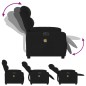 vidaXL Sillón reclinable de masaje eléctrico tela negro vidaXL Sillón reclinable de masaje eléctrico tela negro