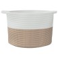 vidaXL Cesta para ropa sucia algodón marrón y blanco Ø55x36 cm vidaXL Cesta para ropa sucia algodón marrón y blanco Ø55x36 cm