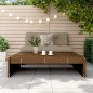 vidaXL Taburete de jardín madera maciza de pino marrón miel 120x80 cm vidaXL Taburete de jardín madera maciza de pino marrón miel 120x80 cm