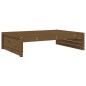 vidaXL Taburete de jardín madera maciza de pino marrón miel 120x80 cm vidaXL Taburete de jardín madera maciza de pino marrón miel 120x80 cm
