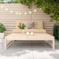 vidaXL Taburete de jardín madera maciza de pino 120x80 cm vidaXL Taburete de jardín madera maciza de pino 120x80 cm