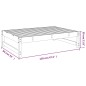 vidaXL Taburete de jardín madera maciza de pino 120x80 cm vidaXL Taburete de jardín madera maciza de pino 120x80 cm