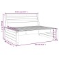 vidaXL Sofá central de jardín madera maciza de abeto Douglas 120x80 cm vidaXL Sofá central de jardín madera maciza de abeto Douglas 120x80 cm