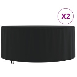 vidaXL Cubiertas muebles jardín 2 uds tela Oxford 420D Ø 182x71 cm