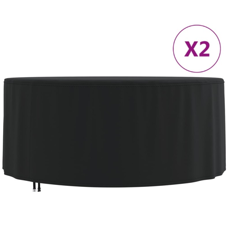 vidaXL Cubiertas muebles jardín 2 uds tela Oxford 420D Ø 182x71 cm vidaXL Cubiertas muebles jardín 2 uds tela Oxford 420D Ø 182x71 cm