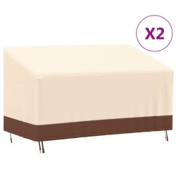 vidaXL Cubiertas banco 3 plazas 2 uds tela Oxford 600D 159x84x56/81 cm