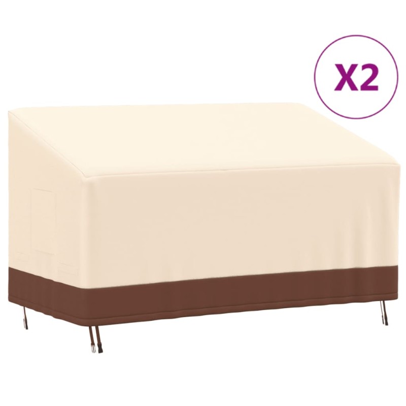 vidaXL Cubiertas banco 3 plazas 2 uds tela Oxford 600D 159x84x56/81 cm vidaXL Cubiertas banco 3 plazas 2 uds tela Oxford 600D 159x84x56/81 cm